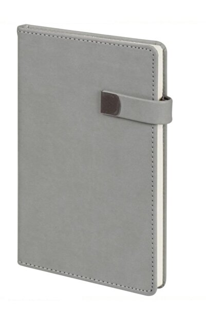 Ubongo Notebook, Magnetic Metal Buckle Cover Holder, Thermo Leather Beautiful Notebook Undated Notebook Gray