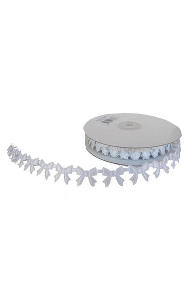 Acar Süs Panglică Fundă 2 Cm Alb 18 Mt 1 Buc
