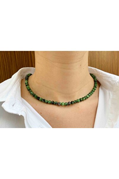 Mucize Taş قلادة حجر روبين زيوزيت من الحجر الطبيعي 6 ملم