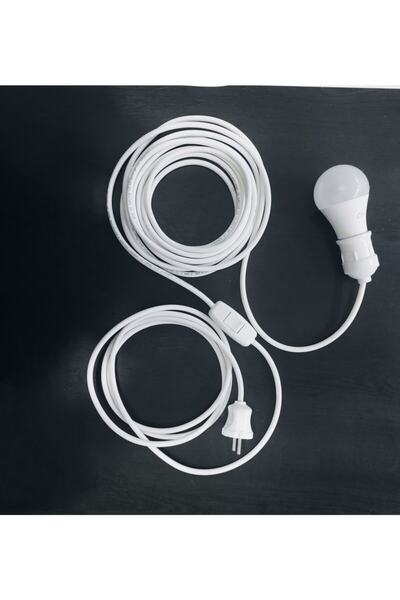 Led 7 Metre Seyyar Ampul Tse'li Tam Bakır Kablo Ve Şipşak