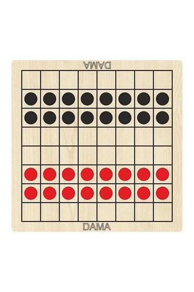 Ahtek Wooden Checkers Mind, Intelligence and Strategy Game