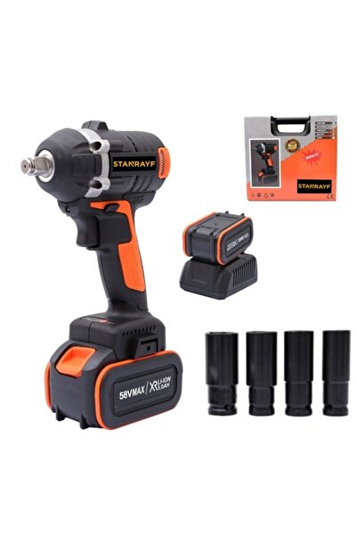 stanrayf Germany 58v6ah Brushless Dc Kömürsüz Motor Çift Akülü Somun Sıkma 4a...