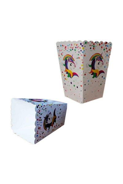 sayar süs Box of 8 Unicorn Patterned Corns