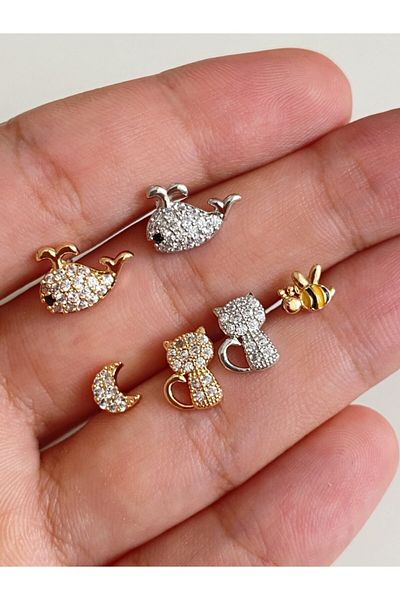 Mia Aksesuar Piercing Tragus Pește Argintiu
