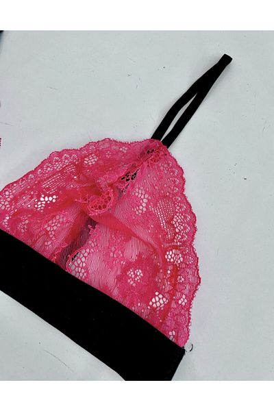 DEEP SECRET الفوشيه الدانتيل الكامل Bralet Ds200112بر