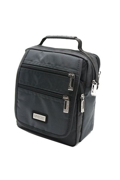 SEVENTEEN Men's Black Multi-Compartment Hand and Shoulder Bag