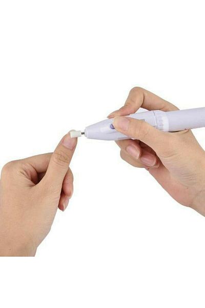 HaLVeY Manicure Pedicure Device, Portable, Battery Operated, Manicure Pedicure Device with 5 Heads
