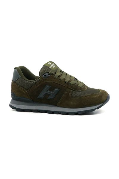 Hammer Jack Unisex Comfortable Lifestyle Sneaker Sports Shoes Genuine Leather Khaki 19250