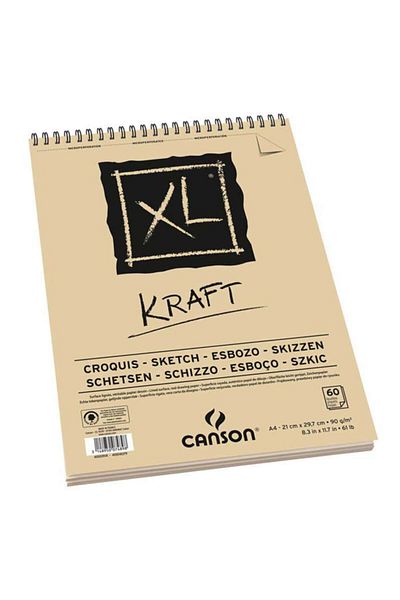 Canson Xl Kraft Spiral Sketchbook 90gr 40 Sheets A4