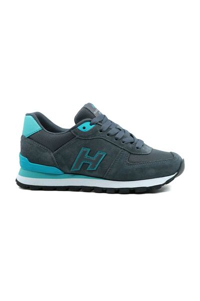 Hammer Jack Comfortable Women's Lifestyle Sneaker Sports Shoes Genuine Leather Gray Turquoise 19250