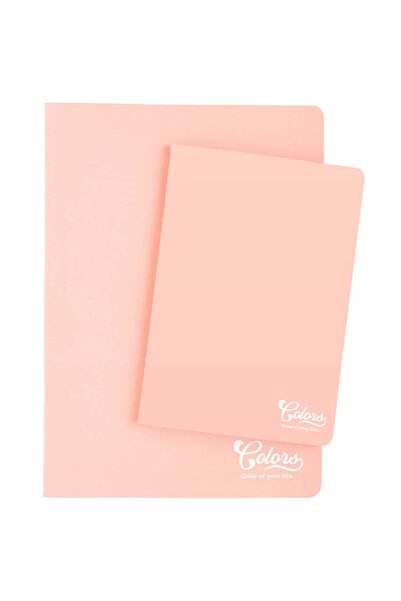 Meteksan Colors A5 Cardboard Cover Notebook 40 Sheets Ruled Salmon Dolmakalem Compatible
