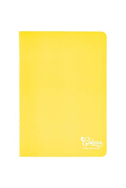 Meteksan Χρώματα Α5 Κάλυμμα από χαρτόνι Σημειωματάριο 40 Φύλλων Ριγέ Κίτρινο Συμβατό με στυλό