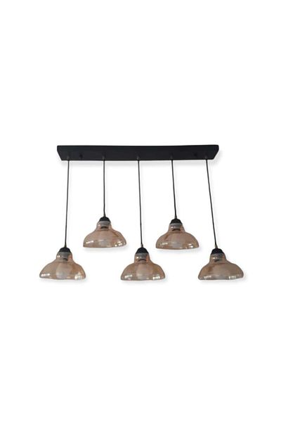 Uçar Row of 5 Black Chandeliers