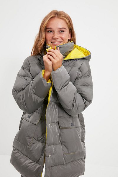 Trendyol Collection Winterjacke - Grau - Puffer