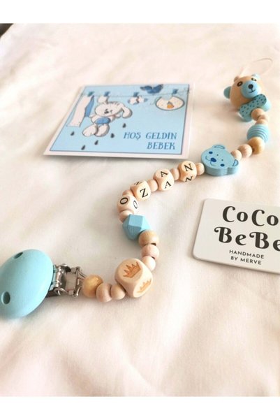 Coco Shoptr Baby Pacifier Chain Made of 100% Natural Wooden Products