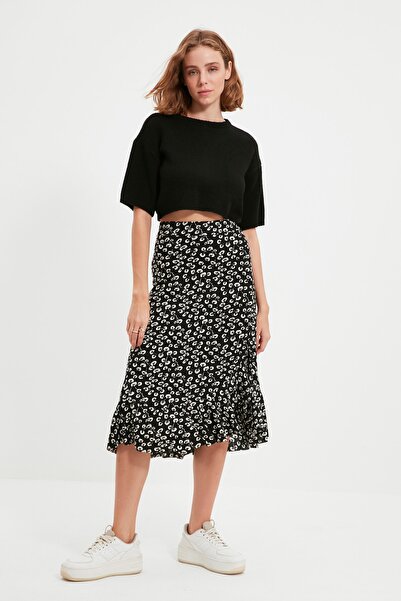 Trendyol Collection Skirt - Black - Midi