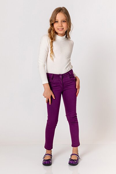 incity Kız Çocuk Mor Koton Pantolon