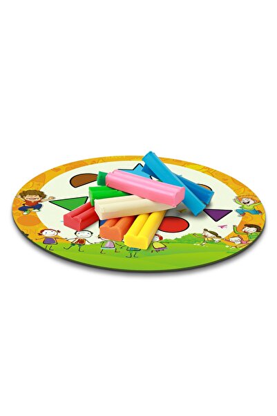 Decorita Cam Oyun Hamuru Oynama Matı | Renkli Şekiller | Çap 32cm