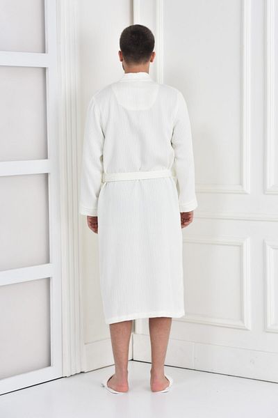 Ecocotton Ανδρικό μπουρνούζι Alessa Pike M Cream