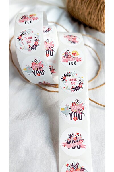 Çikoleyt Design لاصق شكرًا لك ملصقًا متنوعًا (2,5 سم) 50 قطعة