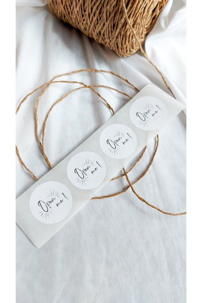 Çikoleyt Design Adhesive Sticker - Open Me (4 CM) 48 Pieces