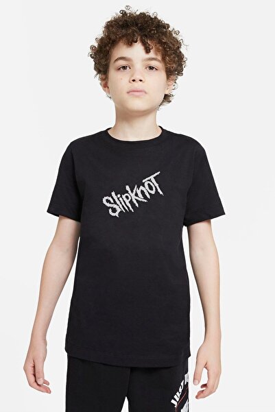 QIVI Unisex dečija crna Slipknot Štampano majica
