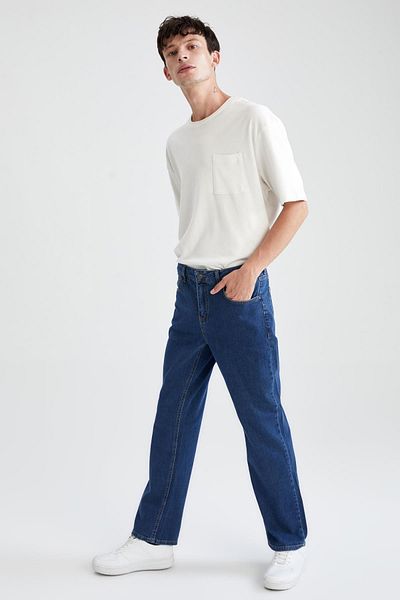 DeFacto Παντελόνι Diago Comfort Fit Ψηλόμεσο Pipe Leg Jean