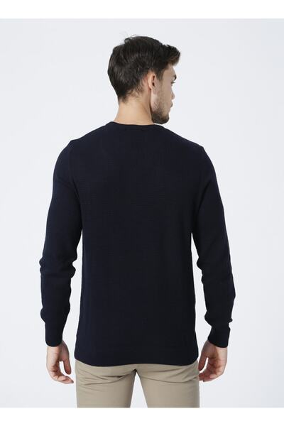 Fabrika Ανδρικό πουλόβερ Crew Neck Basic Navy Blue - Benjamın-y