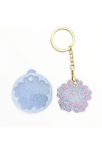 cnk craft shop Epoksi Reçine Çiçek Kolye Anahtarlık Takı Silikon Kalıbı / Epo...