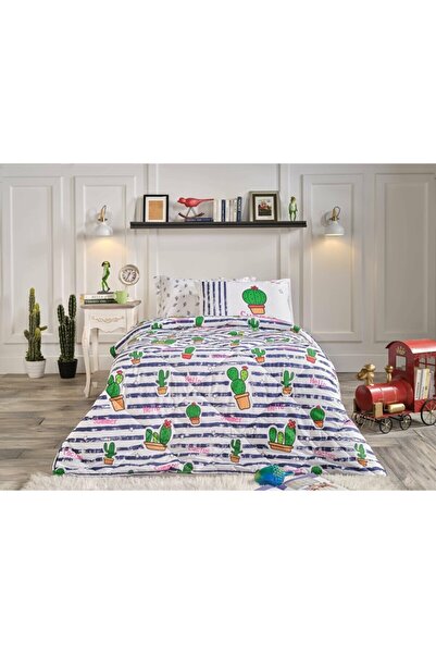 Doqu Home Poly Cotton Cactus Uyku Seti Yeşil - Tek Kişilik