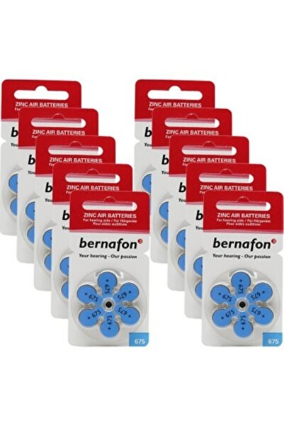 Bernafon İşitme Cihazı Pili 675 Numara 6*10 60 Adet