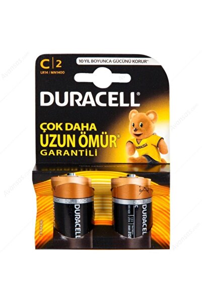 Duracell Alkalin C Orta Boy Pil 2'li Paket