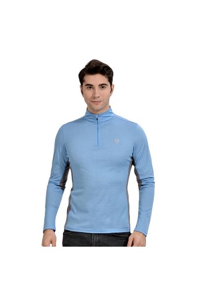 Woolnat Ανδρικό μακρυμάνικο μπλουζάκι από μαλλί Merino με φερμουάρ