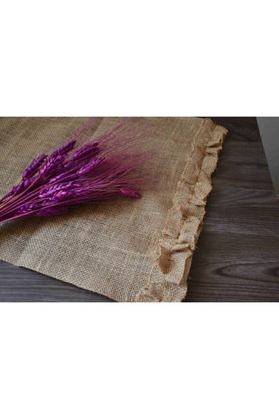 Linahomevtekstil Пътека от юта и ракита с волани