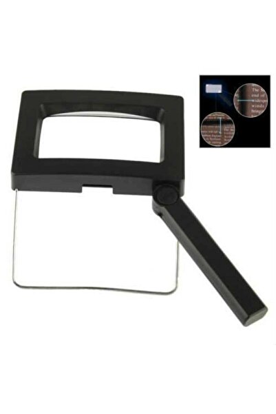 hitteknoloji Işıklı El Tipi Büyüteç Lup Mercek Kitap Okuma Işığı Masa Tipi Bü...