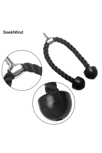 Hattrick Paslanmaz Çelik Kopçalı Triceps Çekiş Halatı Rope Pushdown Aparat (uzunluk 69 Cm )