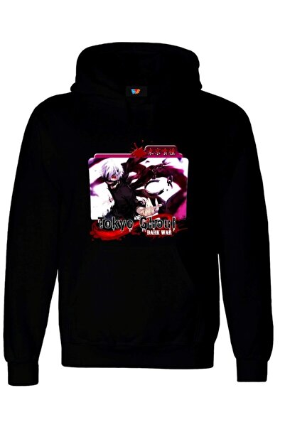 GALASHOP هودي بقلنسوة أسود من Anime Tokyo Ghoull موديل 3328