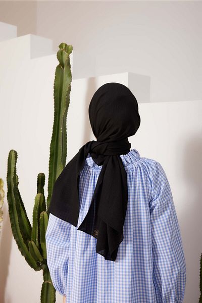 Gülsoy Premium Jazz Black Shawl - Women - 01