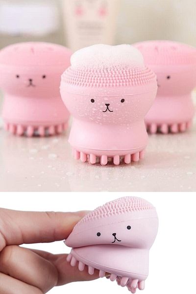 Buffer 2 Pieces Mini Facial Skin Cleansing Brush - Exfoliating Effect, Silicone Easy Blackhead Remover