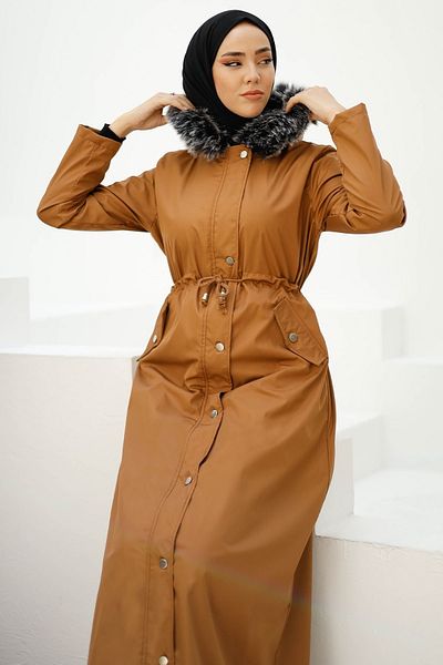 InStyle Παλτό Fleece Long 2002 με γούνα - Mink