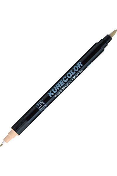 Zig Zıg Kurecolor Cartoonist Fine & Brush Marker Cnkc2200 Double Ended Manga and Graphic Marker No:742 Pale