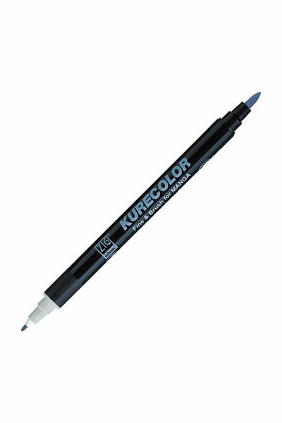 Zig Zıg Kurecolor Cartoonist Fine & Brush Marker Cnkc2200 Double Ended Manga and Graphic Marker No:350 Ice B
