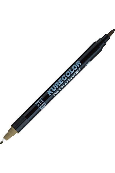 Zig Zıg Kurecolor Cartoonist Fine & Brush Marker Cnkc2200 Double Ended Manga and Graphic Marker No:839 Mid G