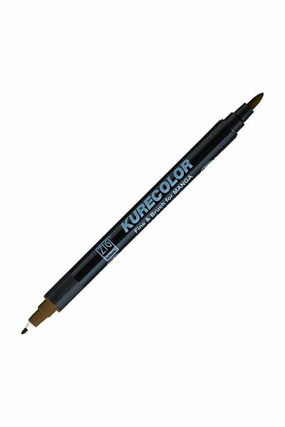 Zig Zıg Kurecolor Cartoonist Fine & Brush Marker Cnkc2200 Double Ended Manga and Graphic Marker No:765 Nutme