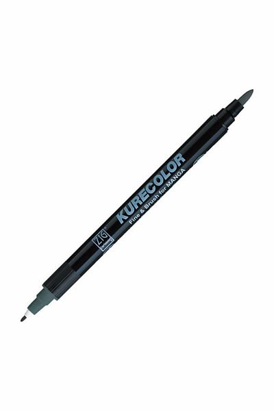 Zig Zıg Kurecolor Cartoonist Fine & Brush Marker Cnkc2200 Double Ended Manga and Graphic Marker No:846 Green