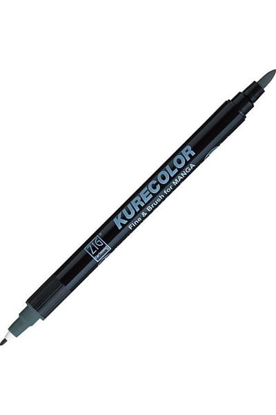 Zig Zıg Kurecolor Cartoonist Fine & Brush Marker Cnkc2200 Double Ended Manga and Graphic Marker No:846 Green