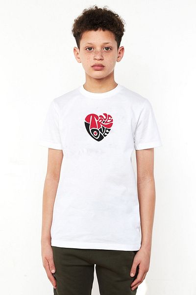 QIVI Tricou alb cu imprimeu True Love pentru băiat