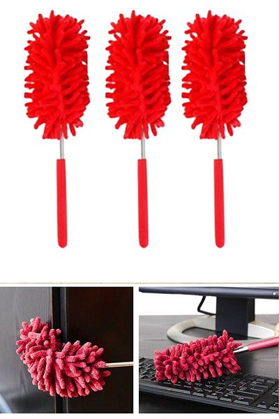 Buffer 3 Telescopic Microfiber Practical Extendable Dusting Brush Apparatus