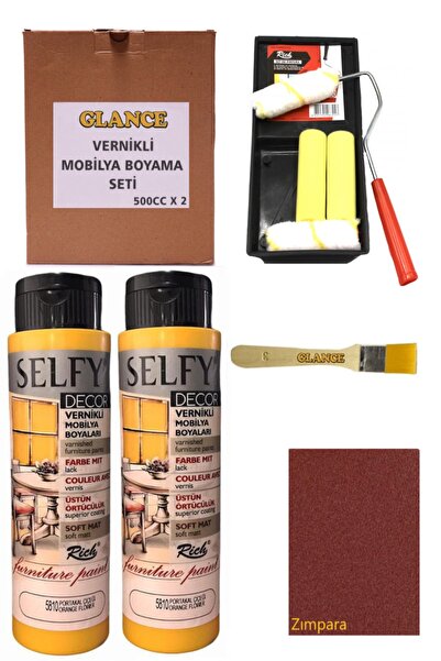 GLANCE Rich Selfy Decor 500 Cc X 2 Portakal Çiçeği Kendinden Vernikli Mobilya...