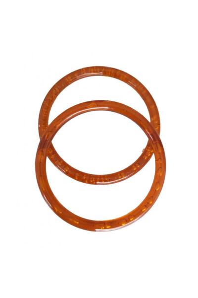 angel çanta aksesuar مقبض حقيبة بلاستيكية بمظهر أكريليك برتقالي